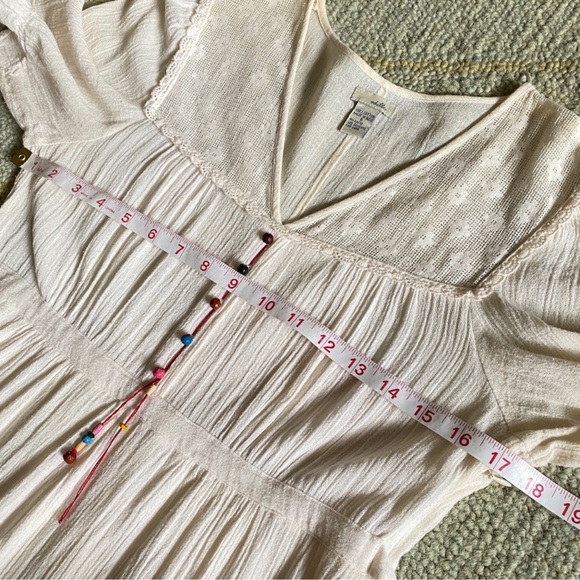 Vintage Anthropologie 6 small Odille Cream Cotton Dress - Picture 4 of 15